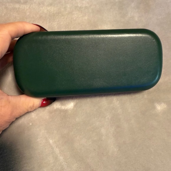 Kate Spade Pink & Green Hard Eyeglass Case "So Happy To See You" KSNY - Picture 2 of 3